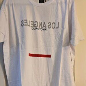 DTLA BRAND WHITE SHORT SLEEVE TEE